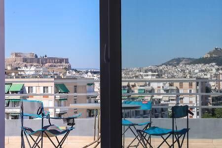 Studio With Private Terrace And View Of Acropolis! Atény Exteriér fotografie